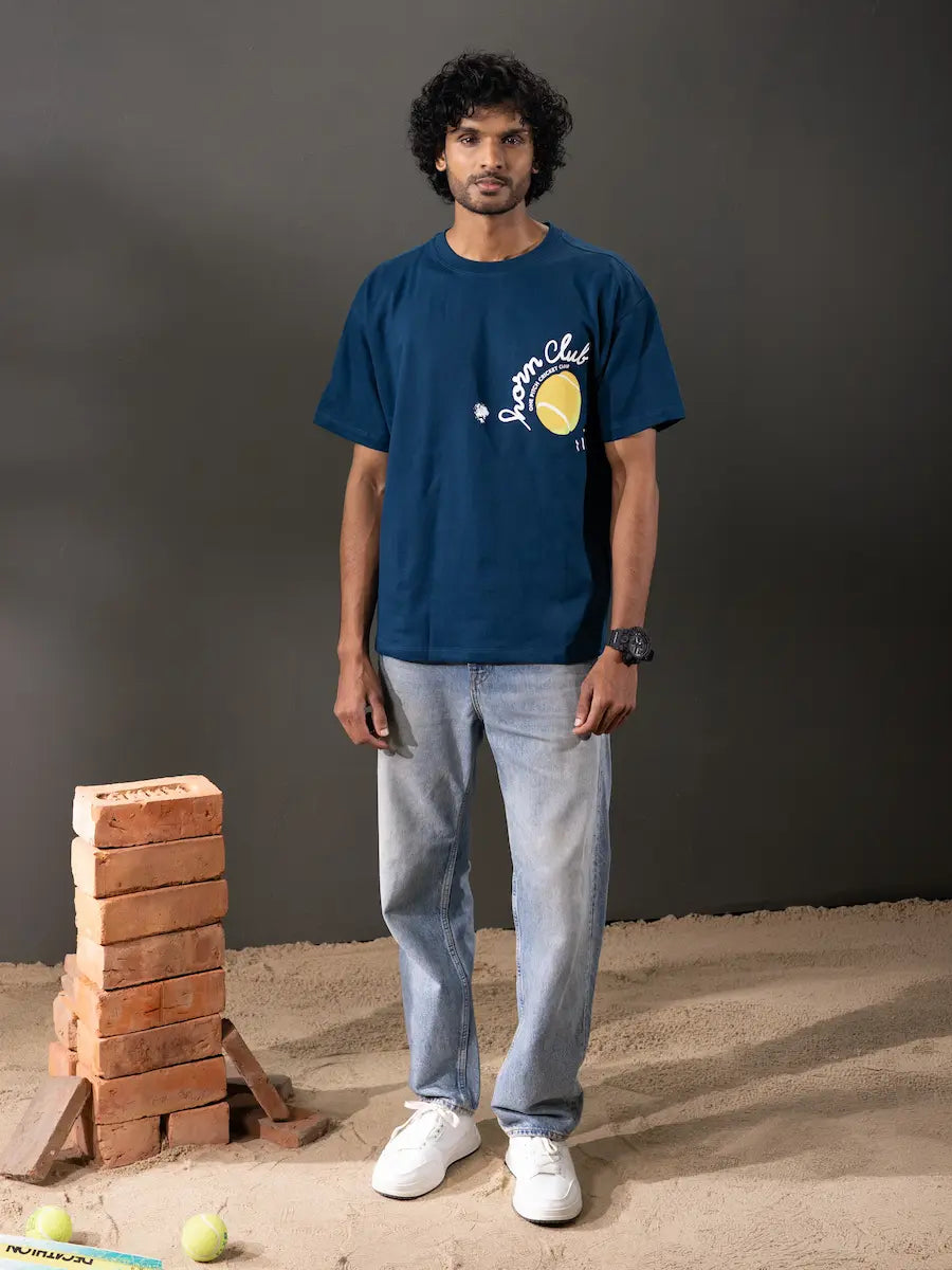 One Pitch Cricket Club Oversized T-Shirt | Indian Streetwear by Horn Club