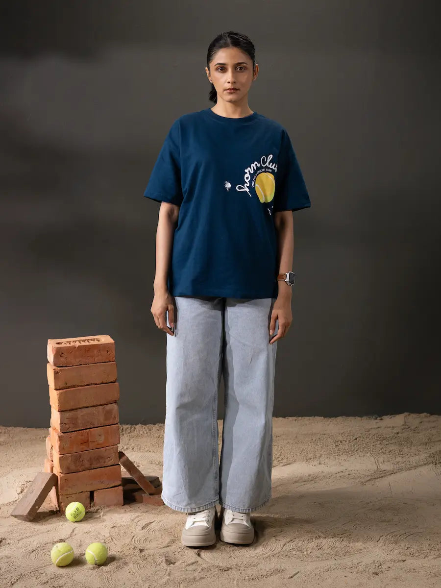 One Pitch Cricket Club Oversized T-Shirt | Indian Streetwear by Horn Club