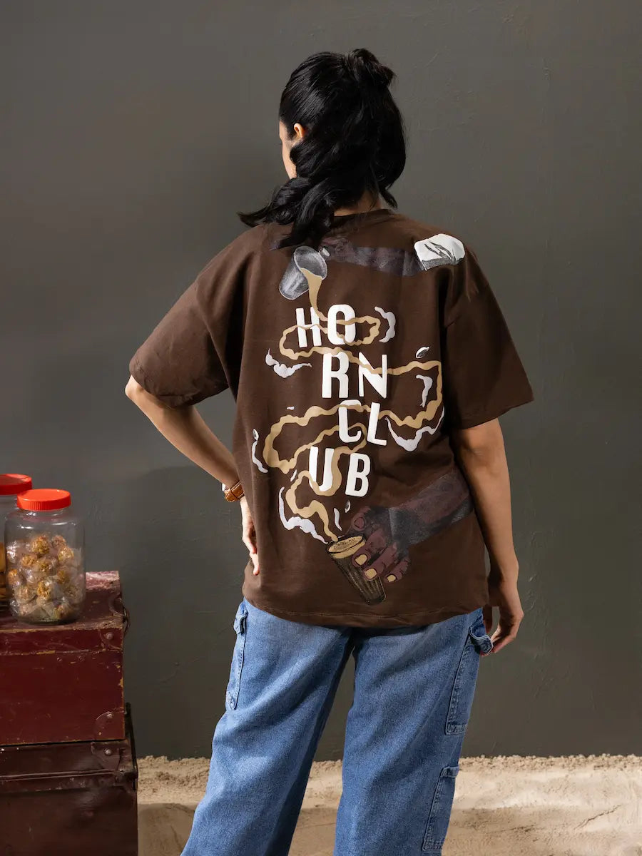 Tea Break Nation Oversized T-Shirt | Indian Streetwear by Horn Club