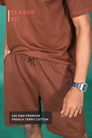 Unisex Relaxed Fit Shorts – Brown