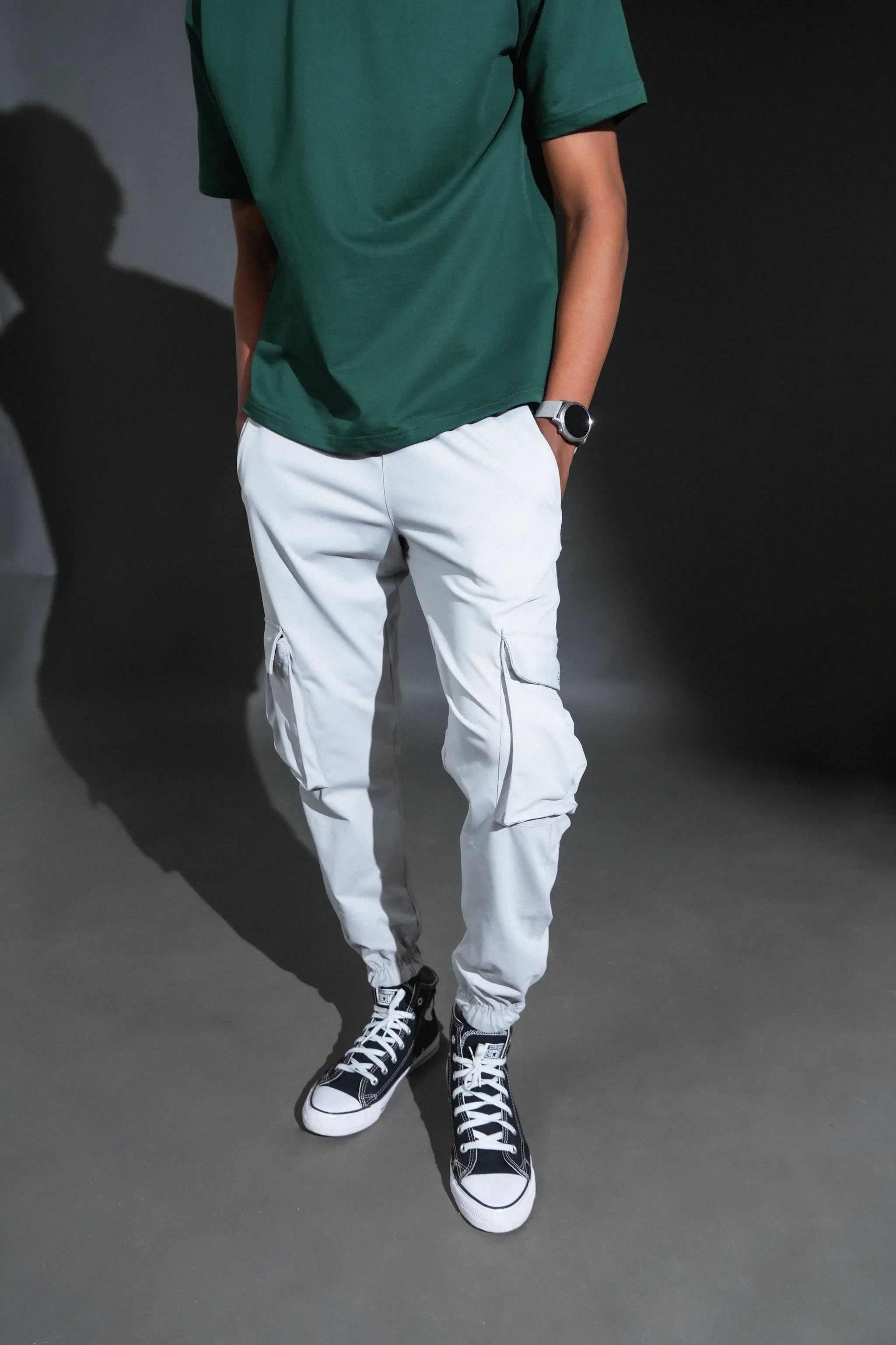 Urban Cargo Jogger – Silver Mist