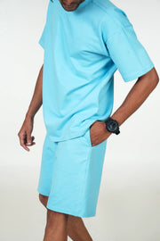 Relaxed Fit Shorts – Ice Blue