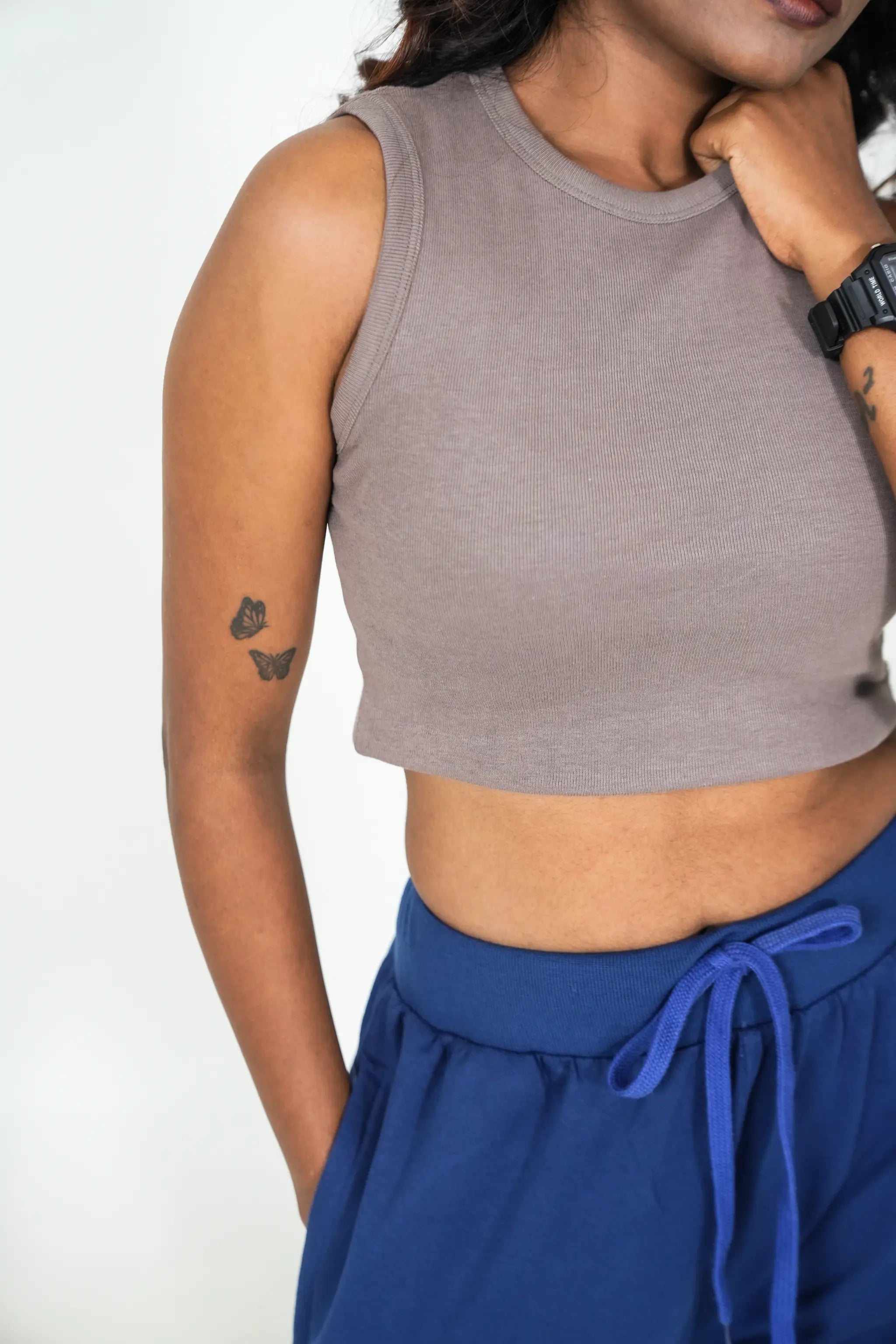 Ribbed Tank Top – Earthy Brown