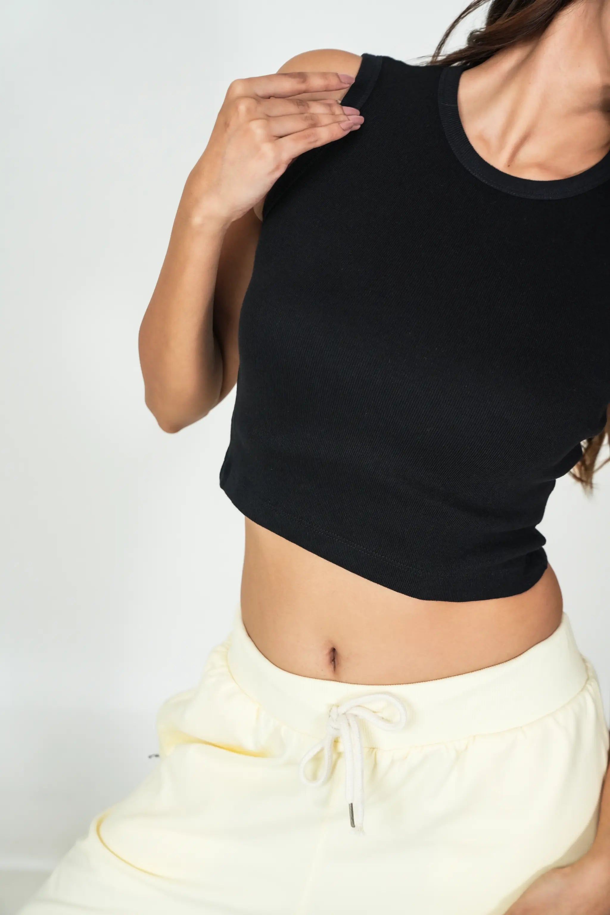 Ribbed Tank Top – Black