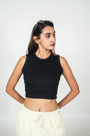 Ribbed Tank Top – Black