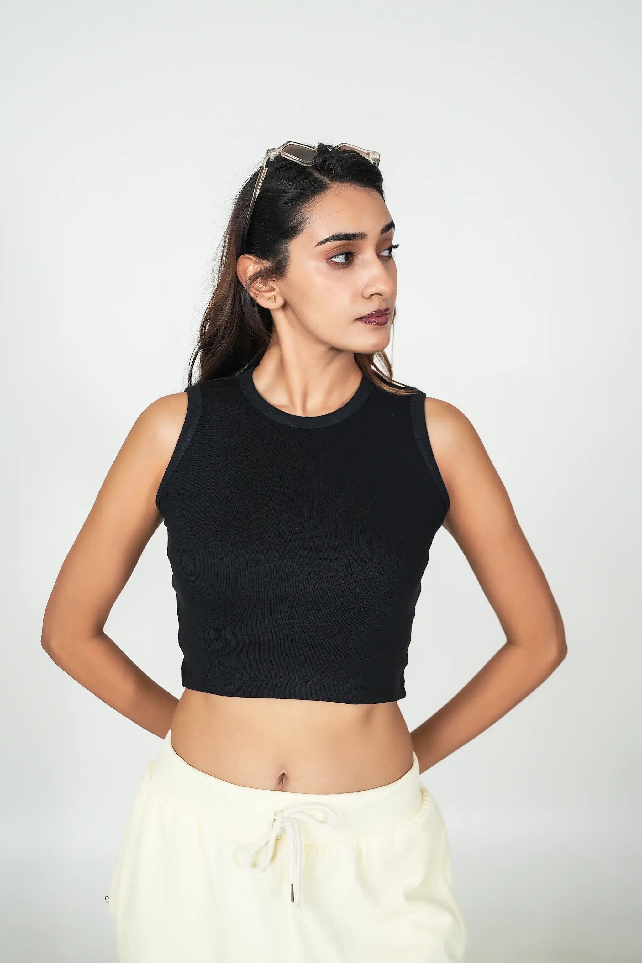 Ribbed Tank Top – Black