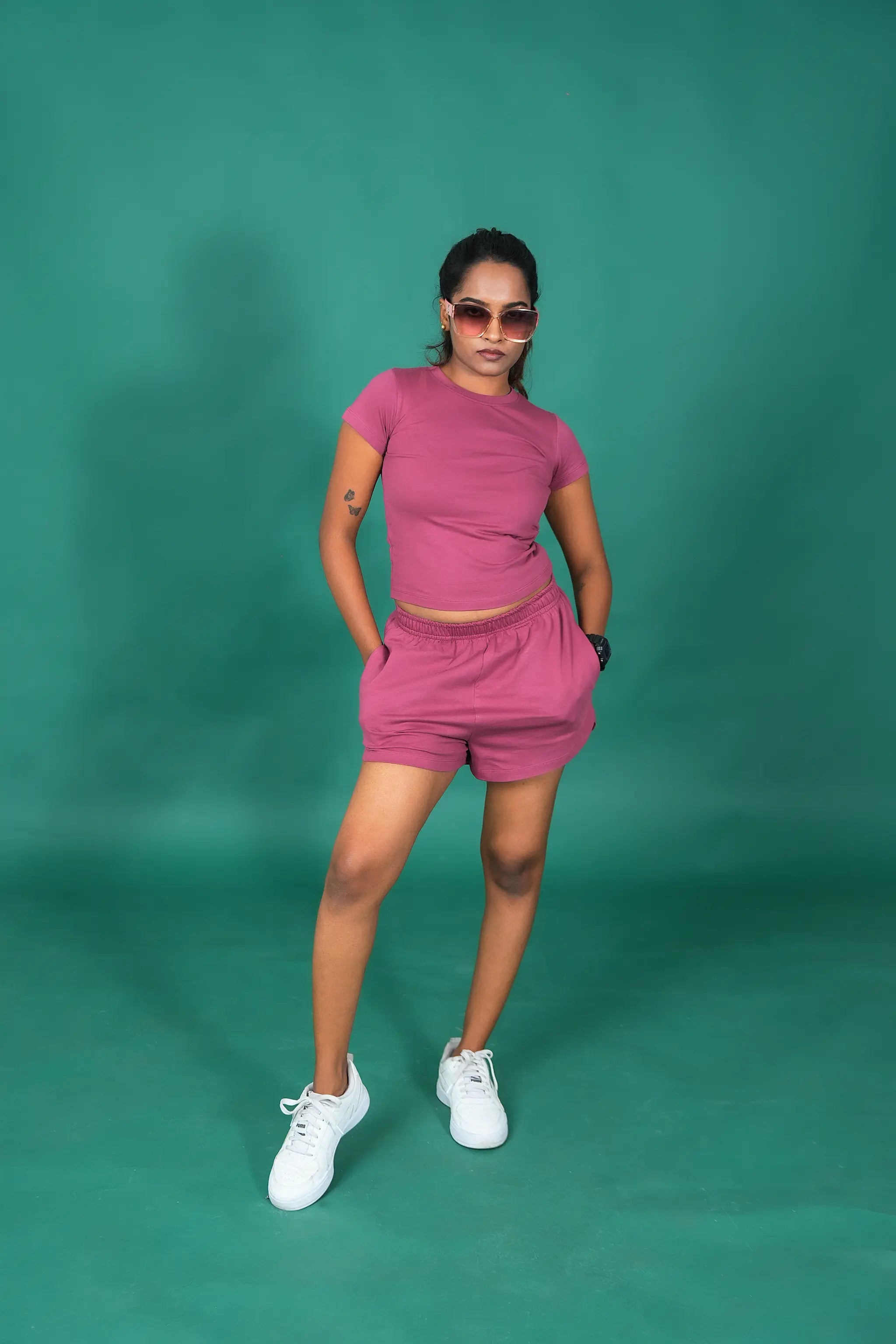 Chic Flex Shorts – Burgundy