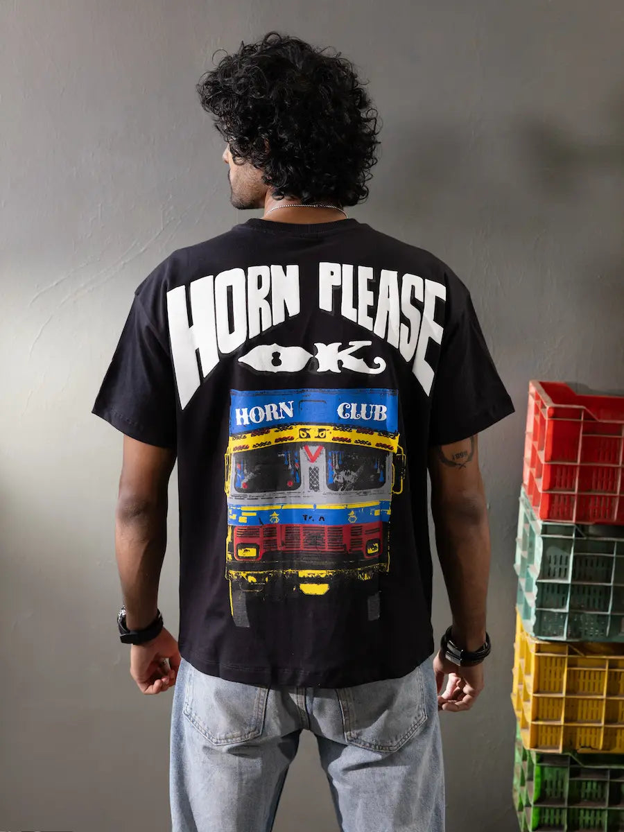 Horn OK Please Oversized T-Shirt | Indian Streetwear by Horn Club