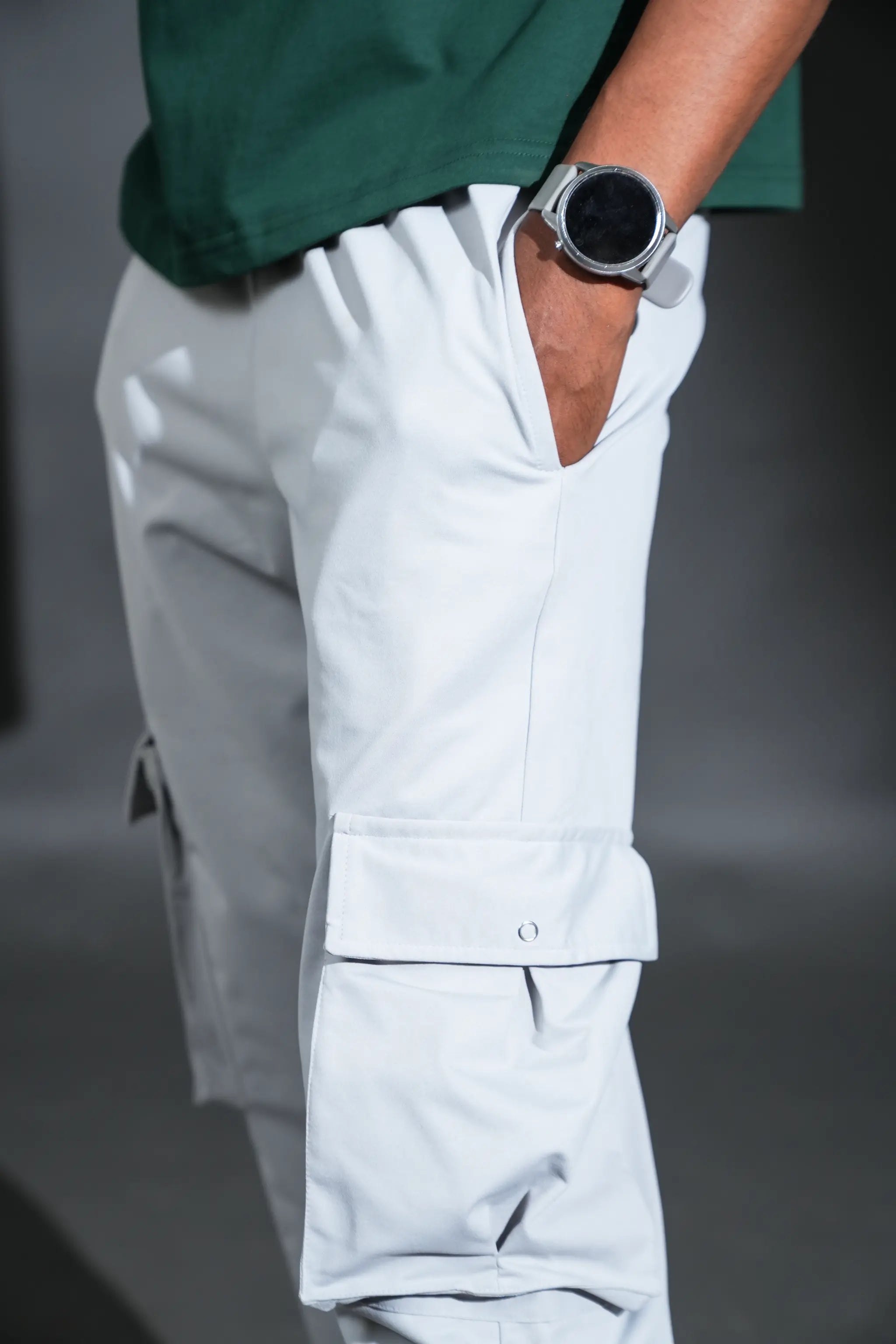 Urban Cargo Jogger – Silver Mist