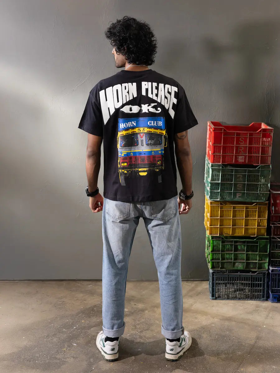 Horn OK Please Oversized T-Shirt | Indian Streetwear by Horn Club